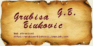 Grubiša Biuković vizit kartica